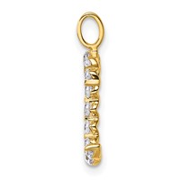 True Origin 14K Yellow Gold 0.38 Carat Lab Grown Diamond VS+ F+ Complete Alphabet C Pendant view 2