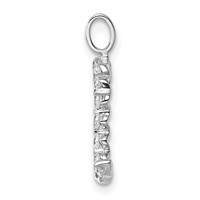 True Origin 14K White Gold 0.38 Carat Lab Grown Diamond VS+ F+ Complete Alphabet C Pendant view 2