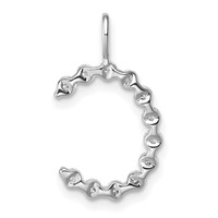 True Origin 14K White Gold 0.38 Carat Lab Grown Diamond VS+ F+ Complete Alphabet C Pendant view 3