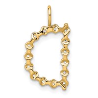 True Origin 14K Yellow Gold 0.50 Carat Lab Grown Diamond VS+ F+ Complete Alphabet D Pendant view 3