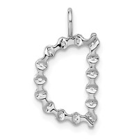 True Origin 14K White Gold 0.50 Carat Lab Grown Diamond VS+ F+ Complete Alphabet D Pendant view 3