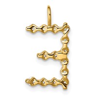 True Origin 14K Yellow Gold 0.50 Carat Lab Grown Diamond VS+ F+ Complete Alphabet E Pendant view 3