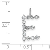 True Origin 14K White Gold 0.50 Carat Lab Grown Diamond VS+ F+ Complete Alphabet E Pendant view 4