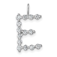 True Origin 14K White Gold 0.50 Carat Lab Grown Diamond VS+ F+ Complete Alphabet E Pendant view 1