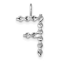 True Origin 14K White Gold 0.38 Carat Lab Grown Diamond VS+ F+ Complete Alphabet F Pendant view 3
