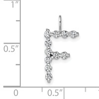True Origin 14K White Gold 0.38 Carat Lab Grown Diamond VS+ F+ Complete Alphabet F Pendant view 4