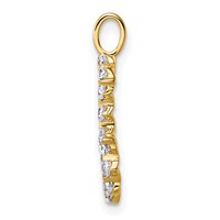 True Origin 14K Yellow Gold 0.50 Carat Lab Grown Diamond VS+ F+ Complete Alphabet G Pendant view 2