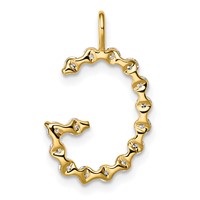 True Origin 14K Yellow Gold 0.50 Carat Lab Grown Diamond VS+ F+ Complete Alphabet G Pendant view 3