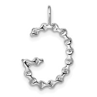 True Origin 14K White Gold 0.50 Carat Lab Grown Diamond VS+ F+ Complete Alphabet G Pendant view 3