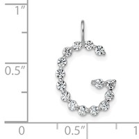 True Origin 14K White Gold 0.50 Carat Lab Grown Diamond VS+ F+ Complete Alphabet G Pendant view 4