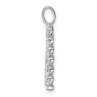 True Origin 14K White Gold 0.50 Carat Lab Grown Diamond VS+ F+ Complete Alphabet H Pendant view 2