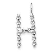True Origin 14K White Gold 0.50 Carat Lab Grown Diamond VS+ F+ Complete Alphabet H Pendant view 3