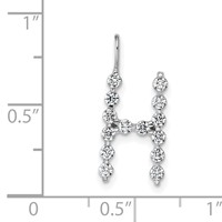 True Origin 14K White Gold 0.50 Carat Lab Grown Diamond VS+ F+ Complete Alphabet H Pendant view 4