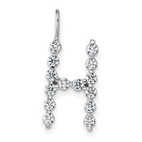 True Origin 14K White Gold 0.50 Carat Lab Grown Diamond VS+ F+ Complete Alphabet H Pendant view 1