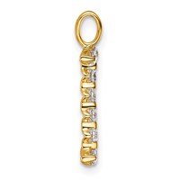 True Origin 14K Yellow Gold 0.33 Carat Lab Grown Diamond VS+ F+ Complete Alphabet I Pendant view 2
