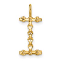 True Origin 14K Yellow Gold 0.33 Carat Lab Grown Diamond VS+ F+ Complete Alphabet I Pendant view 3