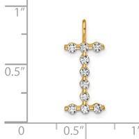 True Origin 14K Yellow Gold 0.33 Carat Lab Grown Diamond VS+ F+ Complete Alphabet I Pendant view 4