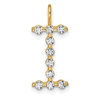 True Origin 14K Yellow Gold 0.33 Carat Lab Grown Diamond VS+ F+ Complete Alphabet I Pendant view 1