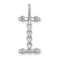 True Origin 14K White Gold 0.33 Carat Lab Grown Diamond VS+ F+ Complete Alphabet I Pendant view 3
