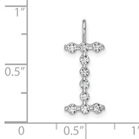 True Origin 14K White Gold 0.33 Carat Lab Grown Diamond VS+ F+ Complete Alphabet I Pendant view 4