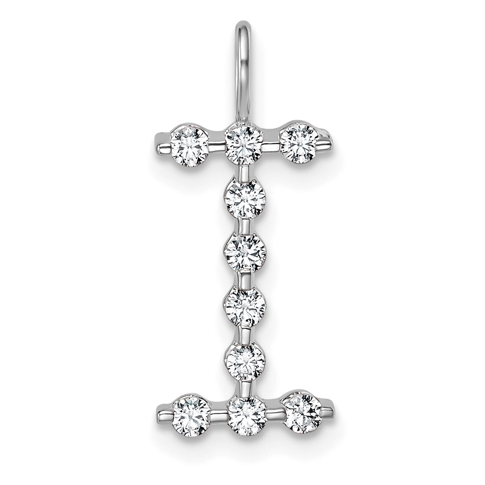 True Origin 14K White Gold 0.33 Carat Lab Grown Diamond VS+ F+ Complete Alphabet I Pendant