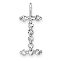 True Origin 14K White Gold 0.33 Carat Lab Grown Diamond VS+ F+ Complete Alphabet I Pendant view 1
