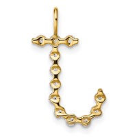 True Origin 14K Yellow Gold 0.38 Carat Lab Grown Diamond VS+ F+ Complete Alphabet J Pendant view 3