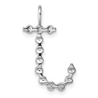 True Origin 14K White Gold 0.38 Carat Lab Grown Diamond VS+ F+ Complete Alphabet J Pendant view 3