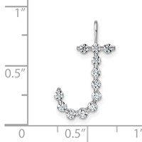 True Origin 14K White Gold 0.38 Carat Lab Grown Diamond VS+ F+ Complete Alphabet J Pendant view 4