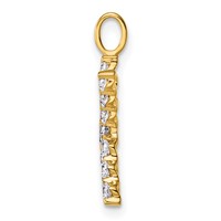 True Origin 14K Yellow Gold 0.38 Carat Lab Grown Diamond VS+ F+ Complete Alphabet K Pendant view 2