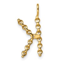 True Origin 14K Yellow Gold 0.38 Carat Lab Grown Diamond VS+ F+ Complete Alphabet K Pendant view 3