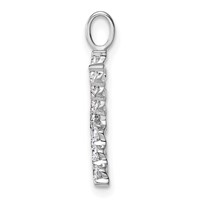 True Origin 14K White Gold 0.38 Carat Lab Grown Diamond VS+ F+ Complete Alphabet K Pendant view 2