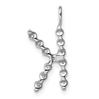 True Origin 14K White Gold 0.38 Carat Lab Grown Diamond VS+ F+ Complete Alphabet K Pendant view 3