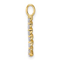 True Origin 14K Yellow Gold 0.33 Carat Lab Grown Diamond VS+ F+ Complete Alphabet L Pendant view 2