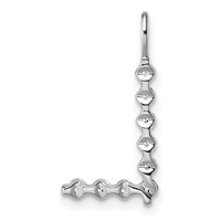 True Origin 14K White Gold 0.33 Carat Lab Grown Diamond VS+ F+ Complete Alphabet L Pendant view 3