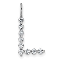 True Origin 14K White Gold 0.33 Carat Lab Grown Diamond VS+ F+ Complete Alphabet L Pendant view 1