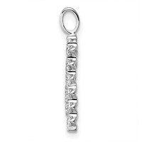 True Origin 14K White Gold 0.62 Carat Lab Grown Diamond VS+ F+ Complete Alphabet M Pendant view 2