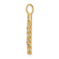 True Origin 14K Yellow Gold 0.62 Carat Lab Grown Diamond VS+ F+ Complete Alphabet N Pendant view 2