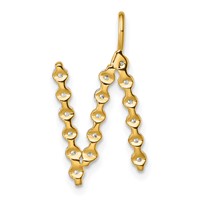 True Origin 14K Yellow Gold 0.62 Carat Lab Grown Diamond VS+ F+ Complete Alphabet N Pendant view 3