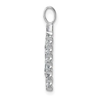 True Origin 14K White Gold 0.62 Carat Lab Grown Diamond VS+ F+ Complete Alphabet N Pendant view 2