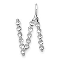 True Origin 14K White Gold 0.62 Carat Lab Grown Diamond VS+ F+ Complete Alphabet N Pendant view 3