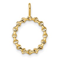 True Origin 14K Yellow Gold 0.50 Carat Lab Grown Diamond VS+ F+ Complete Alphabet O Pendant view 3