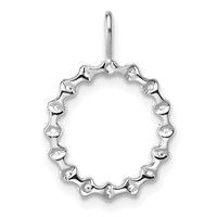 True Origin 14K White Gold 0.50 Carat Lab Grown Diamond VS+ F+ Complete Alphabet O Pendant view 3