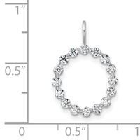 True Origin 14K White Gold 0.50 Carat Lab Grown Diamond VS+ F+ Complete Alphabet O Pendant view 4