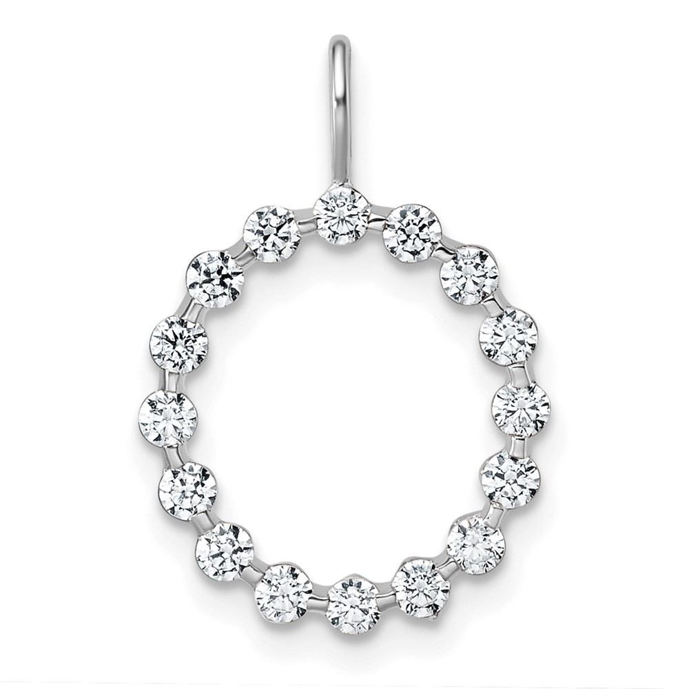 True Origin 14K White Gold 0.50 Carat Lab Grown Diamond VS+ F+ Complete Alphabet O Pendant