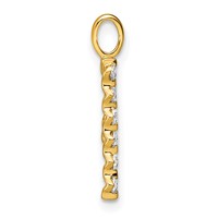 True Origin 14K Yellow Gold 0.38 Carat Lab Grown Diamond VS+ F+ Complete Alphabet P Pendant view 2