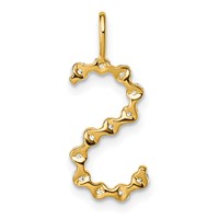 True Origin 14K Yellow Gold 0.50 Carat Lab Grown Diamond VS+ F+ Complete Alphabet S Pendant view 3