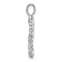 True Origin 14K White Gold 0.50 Carat Lab Grown Diamond VS+ F+ Complete Alphabet S Pendant view 2
