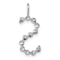True Origin 14K White Gold 0.50 Carat Lab Grown Diamond VS+ F+ Complete Alphabet S Pendant view 3