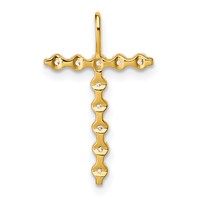 True Origin 14K Yellow Gold 0.33 Carat Lab Grown Diamond VS+ F+ Complete Alphabet T Pendant view 3